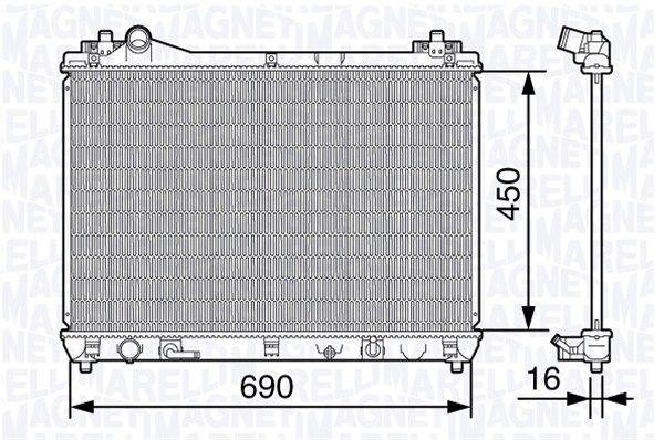 MAGNETI MARELLI radiatorius, variklio aušinimas 350213136400